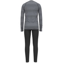 Odlo Koszulka z długim rękawem + Spodnie Active Warm Eco (ciepłe, miękkie, wewnętrzna strona drapana) Bielizna szara/czarna Dzieci